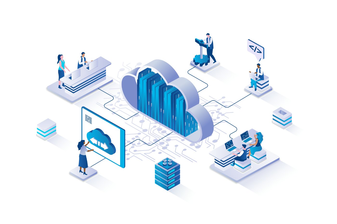 A diagram of a cloud platform architecture